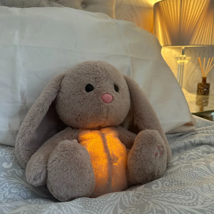 Plush leksak med lugnande ljus och ljud