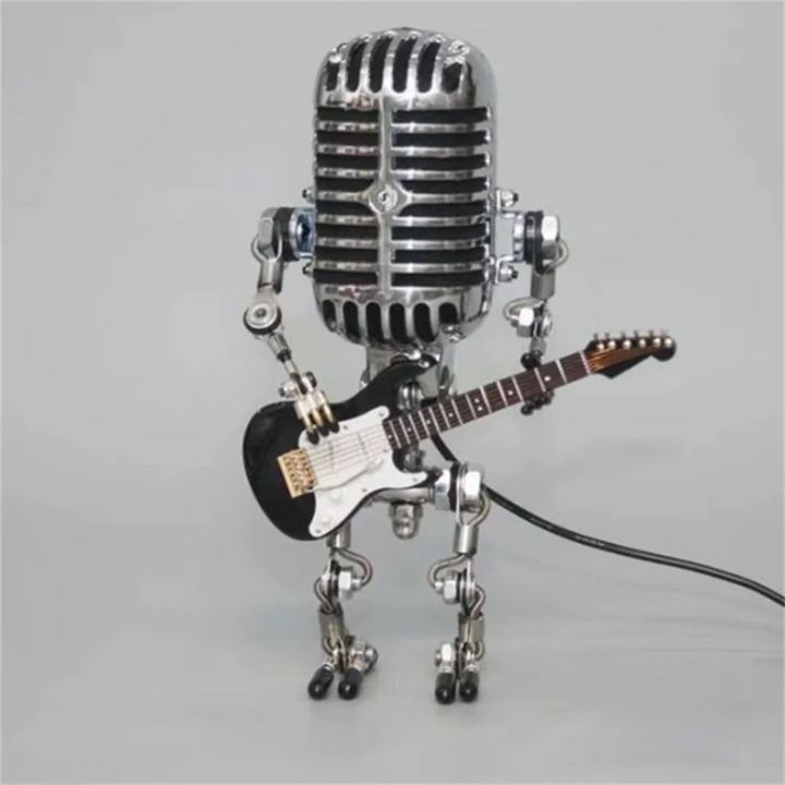 Bordslampa med Industriell Robot Gitarrdesign