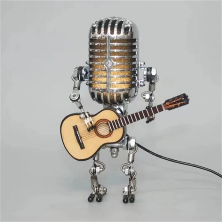Bordslampa med Industriell Robot Gitarrdesign