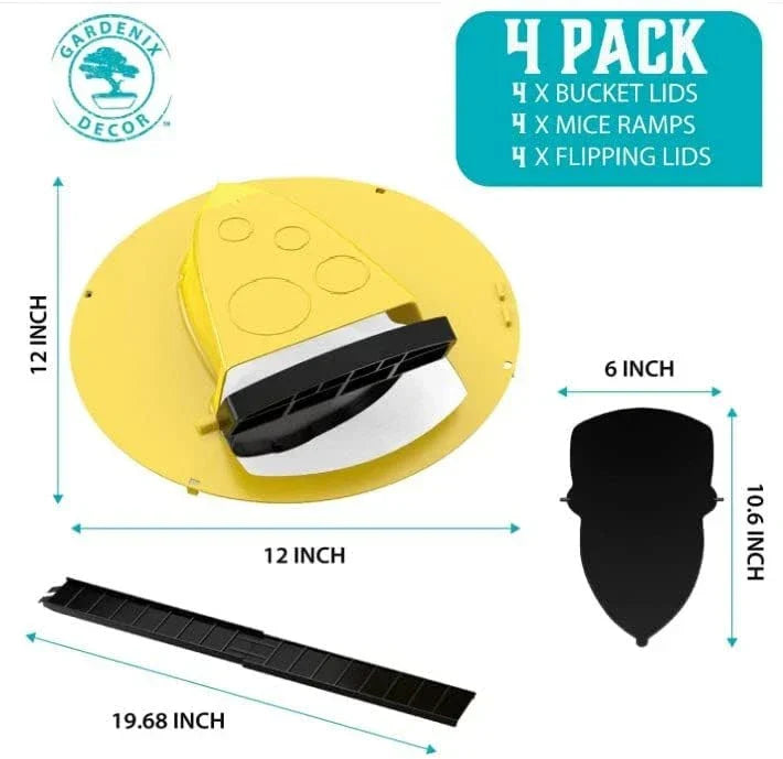 4-Pack Bucket Lock Musfälla