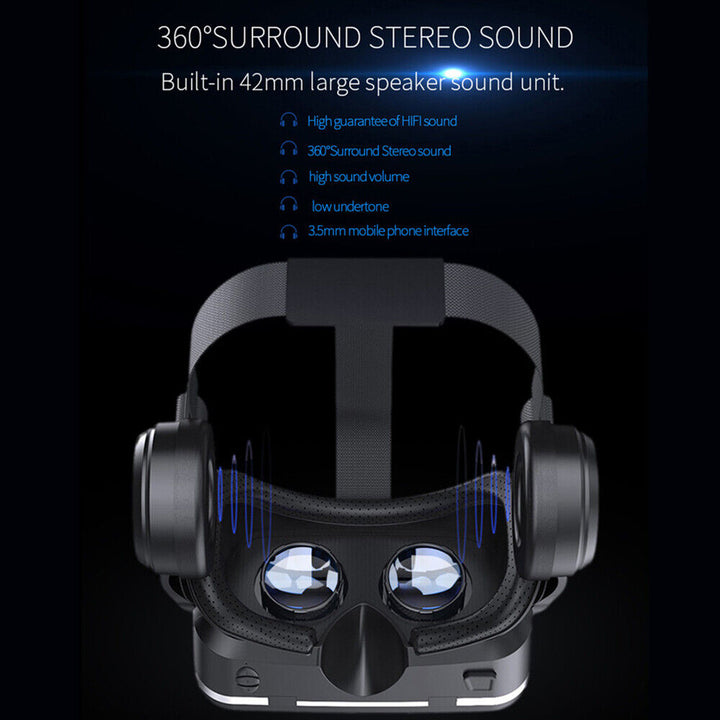 Smartphone 360° VR-headsetglasögon med Bluetooth-fjärrkontroll