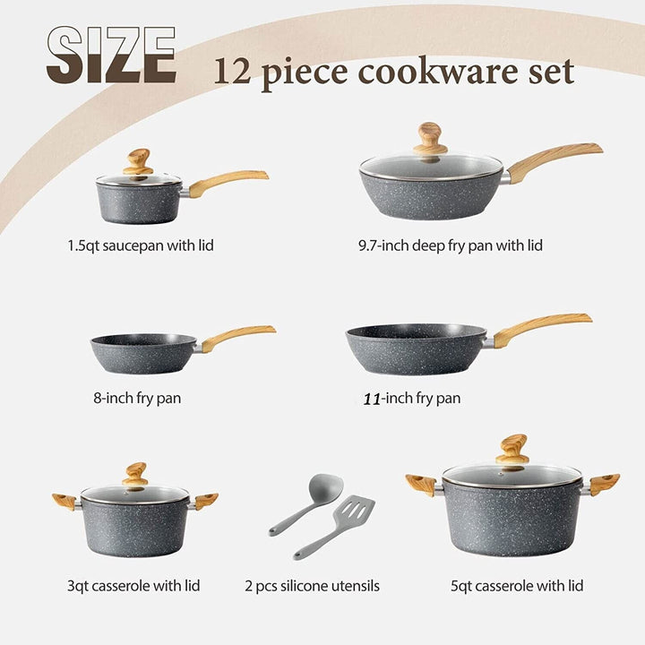 12-delars nonstick köksredskap set