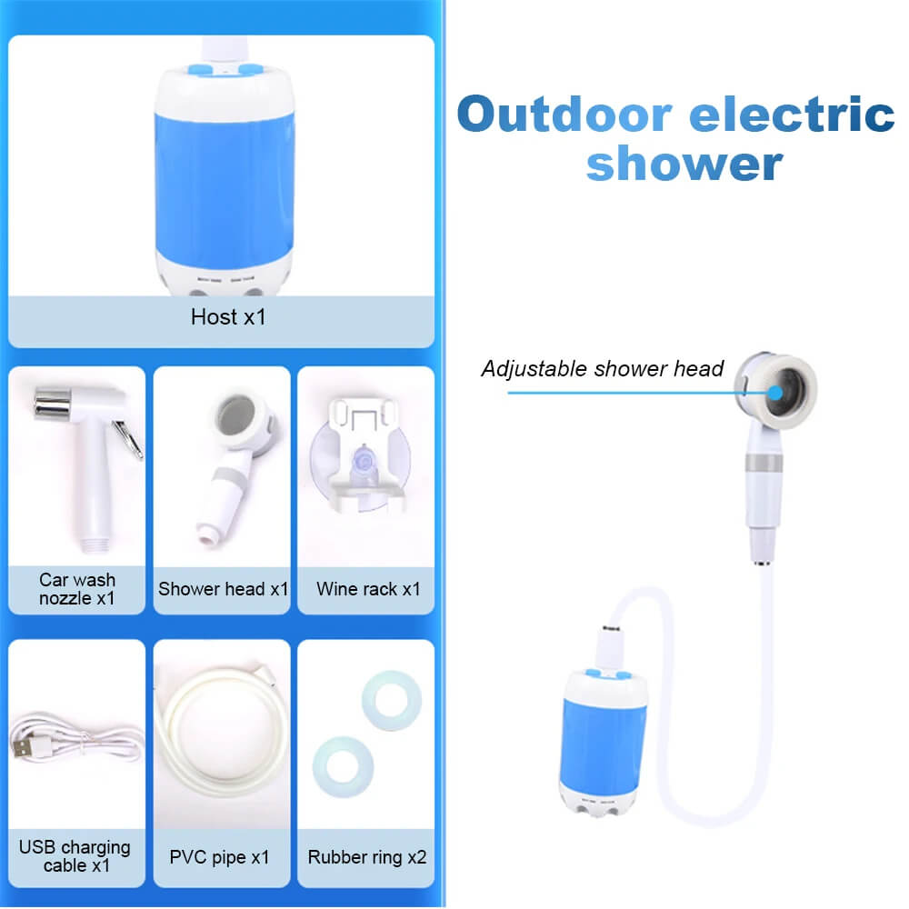 CampFlow - Bärbar Duschenhet med Vattenpump