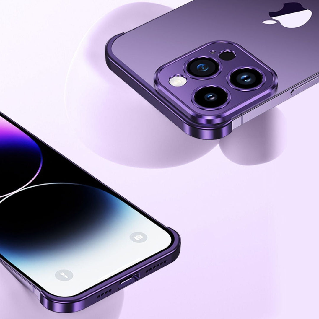 Mobilskal Minimalistisk Slim Skyddande Metallfack