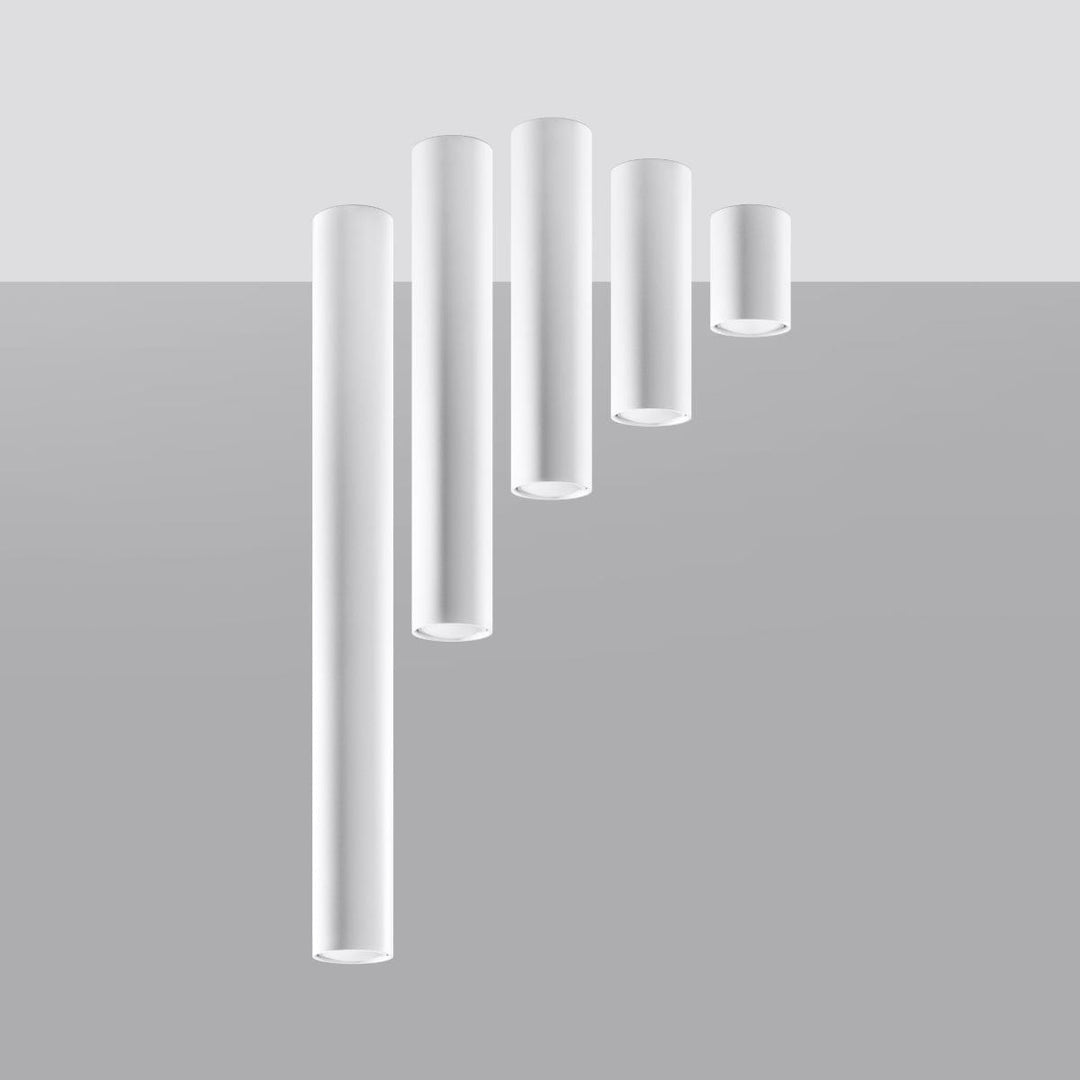LAGOS 40 Vit Taklampa - Modern Minimalistisk Design - Hållbart Stål - Lätt Installation - GU10 Glödlampa Kompatibel