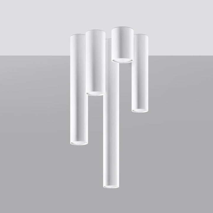 LAGOS 40 Vit Taklampa - Modern Minimalistisk Design - Hållbart Stål - Lätt Installation - GU10 Glödlampa Kompatibel