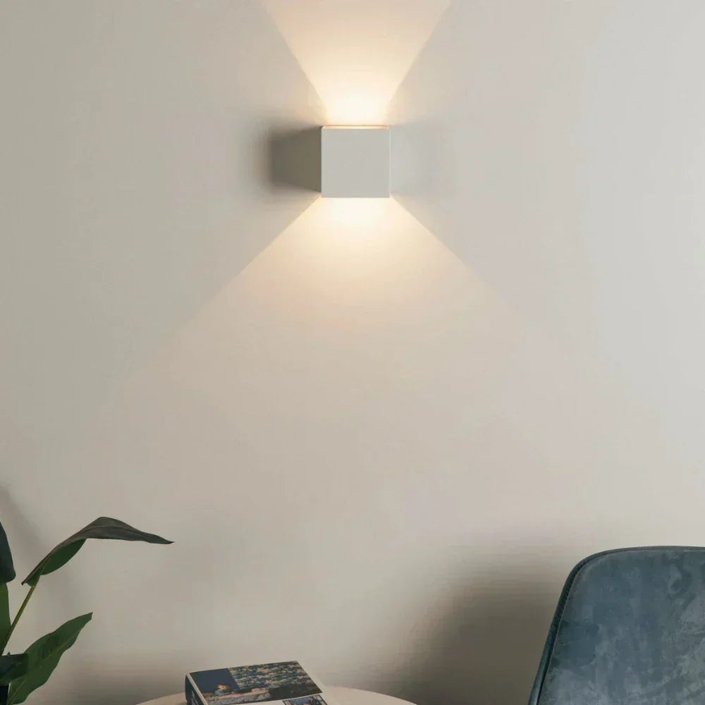 Vägglampa Svart Aluminium Justerbar Kub LED