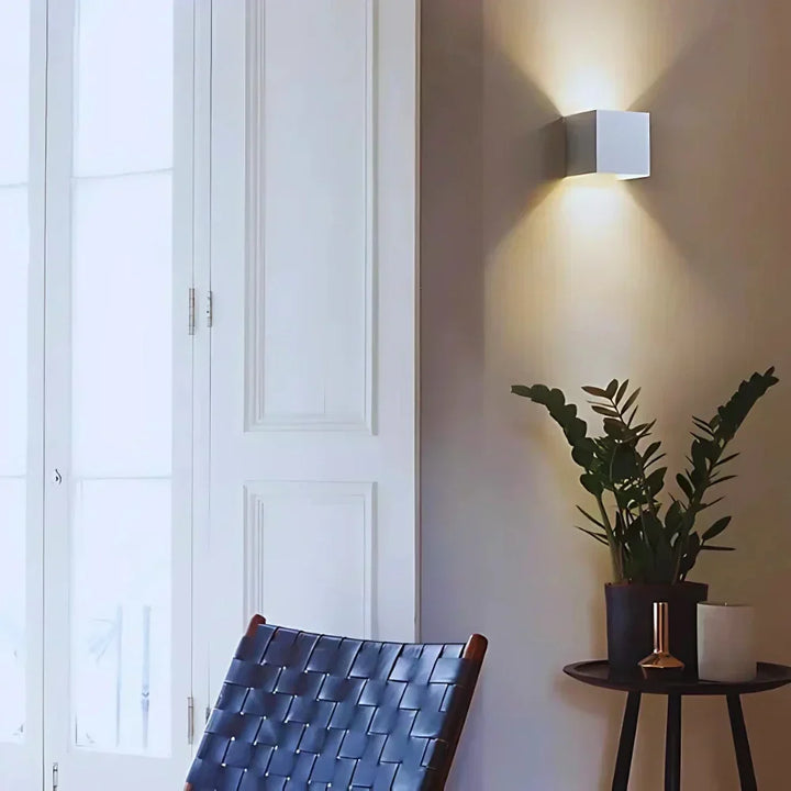 Vägglampa Svart Aluminium Justerbar Kub LED