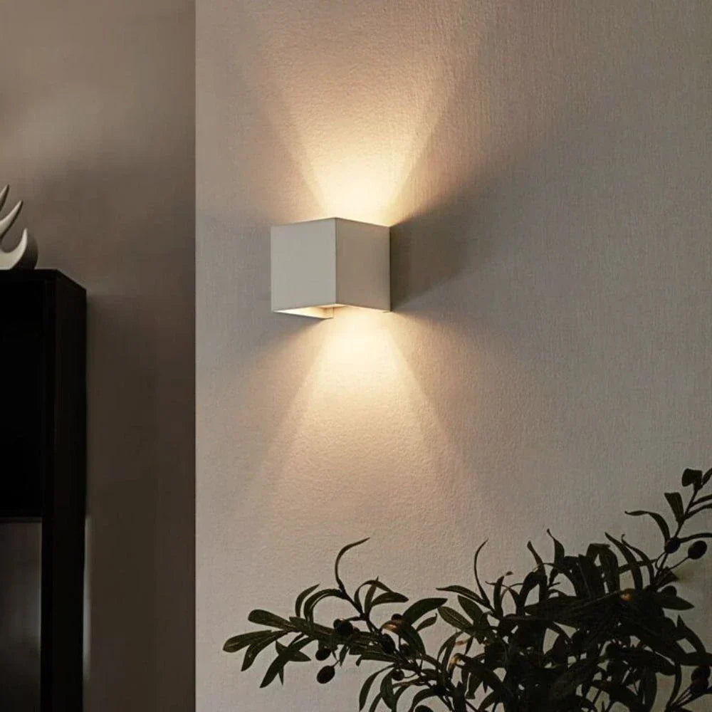 Vägglampa Svart Aluminium Justerbar Kub LED