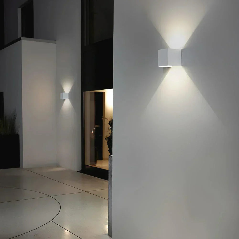 Vägglampa Svart Aluminium Justerbar Kub LED