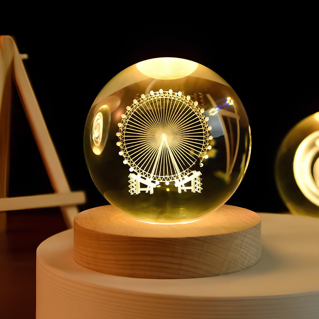 3D Kristallkulor LED Ljus