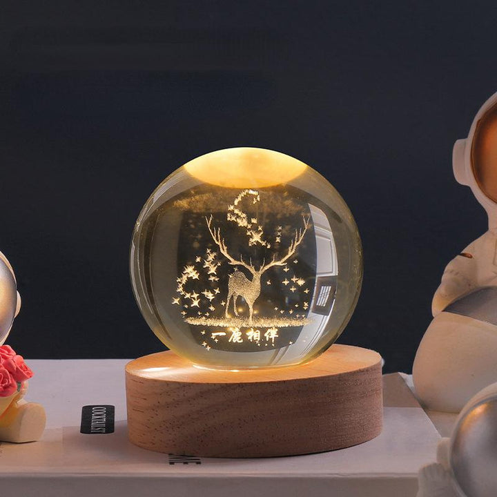 3D Kristallkulor LED Ljus