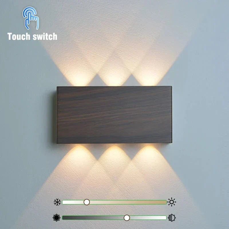 Trådlös LED-vägglampa med touchkontroll – Uppladdningsbar - Dimbar - Minimalistisk design - Tre färgtemperaturer - Inomhusbruk