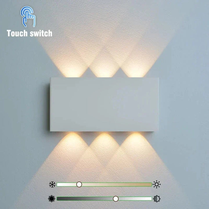 Trådlös LED-vägglampa med touchkontroll – Uppladdningsbar - Dimbar - Minimalistisk design - Tre färgtemperaturer - Inomhusbruk