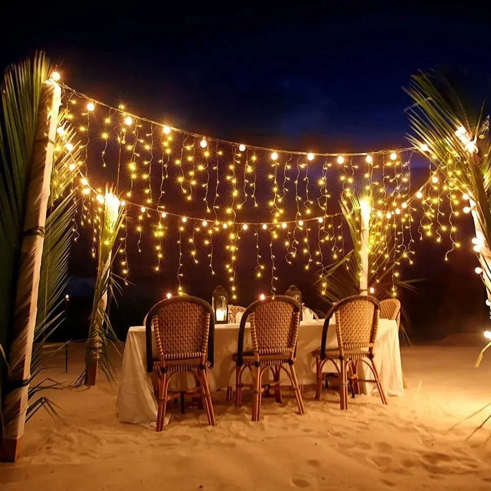 Icicle String LED Twinkle Effekt Ljus