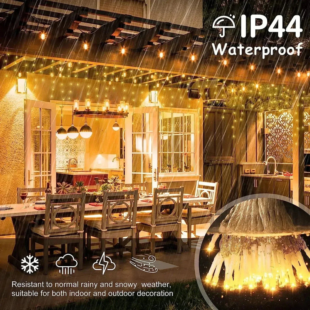 Icicle String LED Twinkle Effekt Ljus