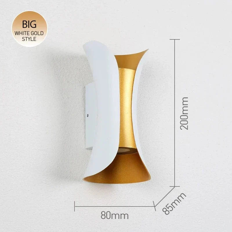 LED Vägglampa Med Modern Design – Vattentät - Aluminium - Inomhus/Utebruk