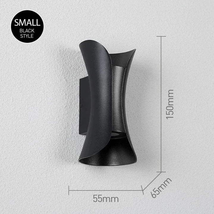 LED Vägglampa Med Modern Design – Vattentät - Aluminium - Inomhus/Utebruk