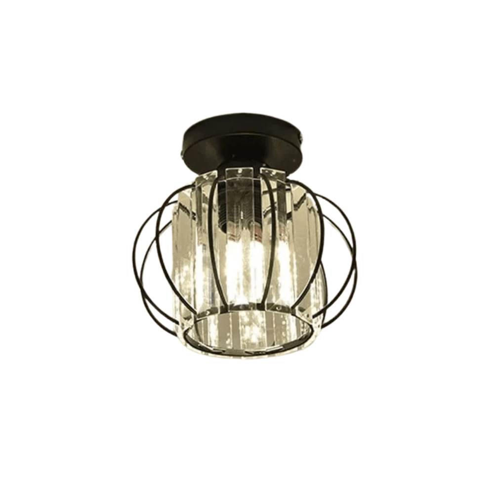 Modern Flush Mount Ceiling Light Fixture – K9 Crystal - LED Kompatibel - Elegant Design - Inomhusbruk - Polerad Krom Finish