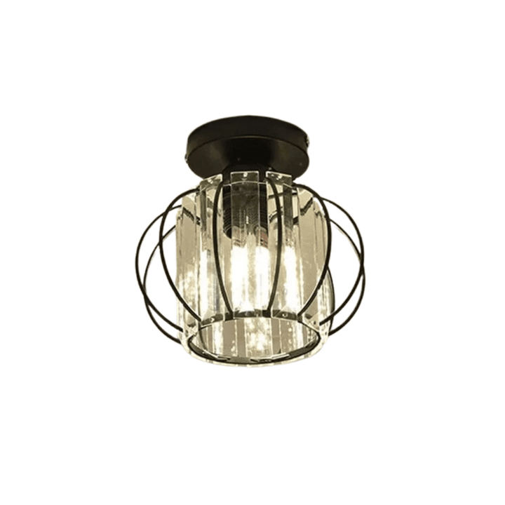 Modern Flush Mount Ceiling Light Fixture – K9 Crystal - LED Kompatibel - Elegant Design - Inomhusbruk - Polerad Krom Finish