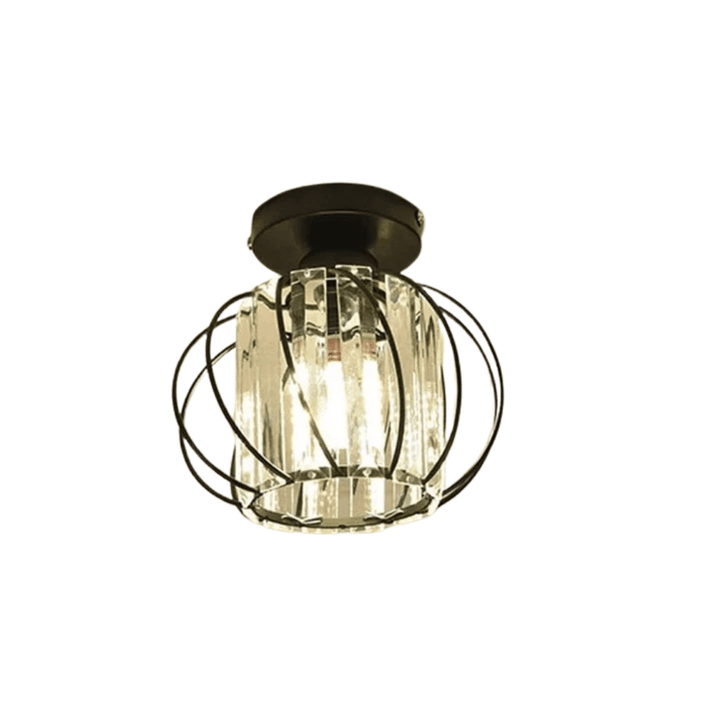 Modern Flush Mount Ceiling Light Fixture – K9 Crystal - LED Kompatibel - Elegant Design - Inomhusbruk - Polerad Krom Finish