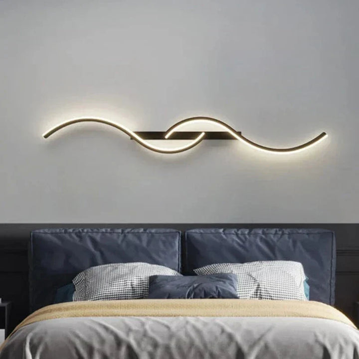 Modern minimalist LED vägglampa – 24 tum lång remdesign för inomhus sovrum och vardagsrum vägglampor