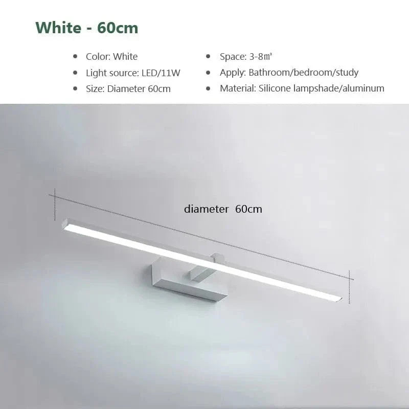 Modern Vattentät LED Badrums Vägglampa - Platt Design Vägglampa Belysning i Vit och Svart