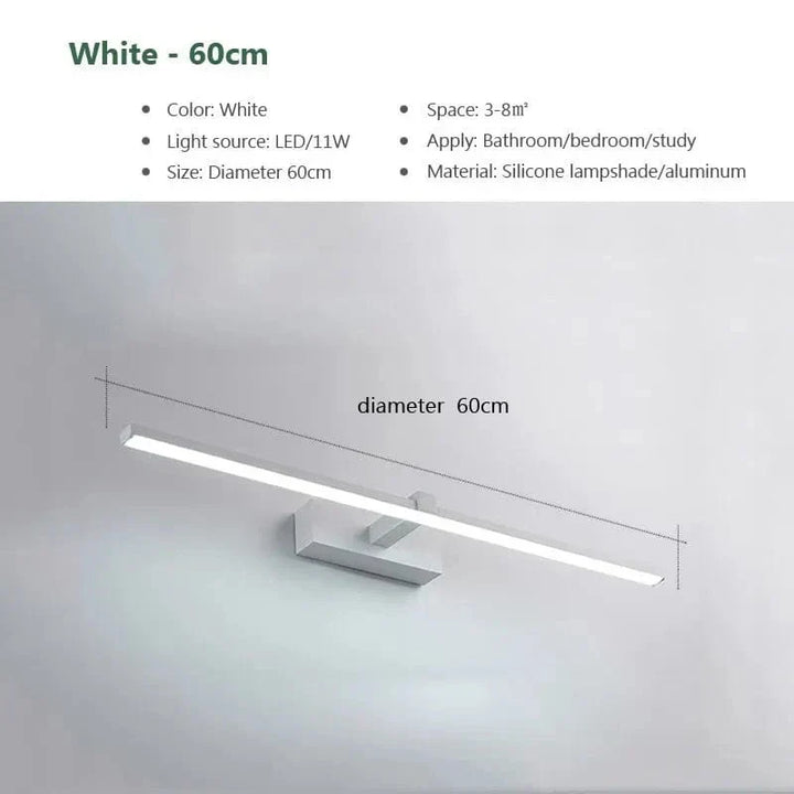 Modern Vattentät LED Badrums Vägglampa - Platt Design Vägglampa Belysning i Vit och Svart