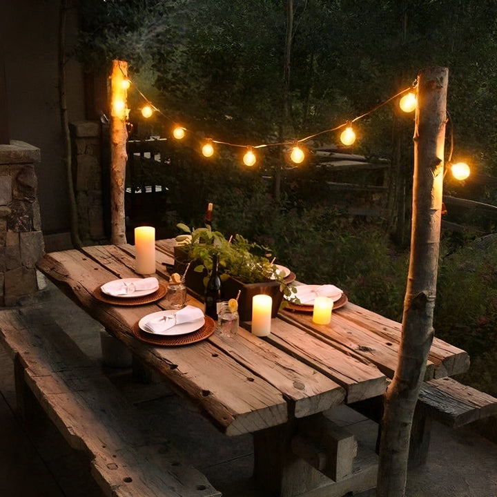FairyFlicker String Lights - Lyxig terrassbelysning med vattentätt skydd