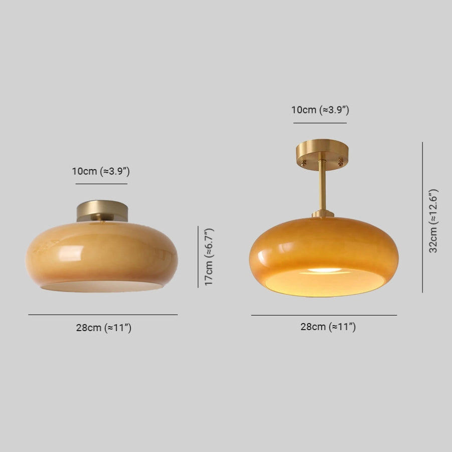 Taklampa Vintage Glas Hänglampa