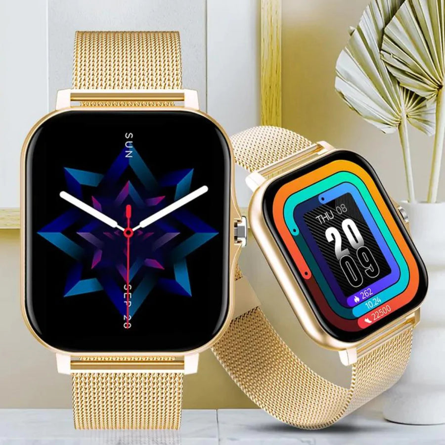 Digital Smart Watch för Män &amp; Kvinnor Med Bluetooth Samtal, Full Touch Skärm, Fitness &amp; Sport Tracker