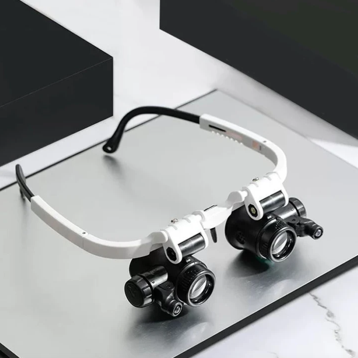 Förstoringsglas LED Huvudband Optisk Lins Verktyg