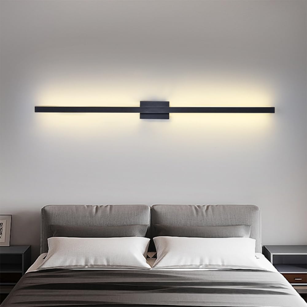 Industriell minimalistisk lång LED järn vägglampor för samtida vardagsrumsinredning och stilfull belysning